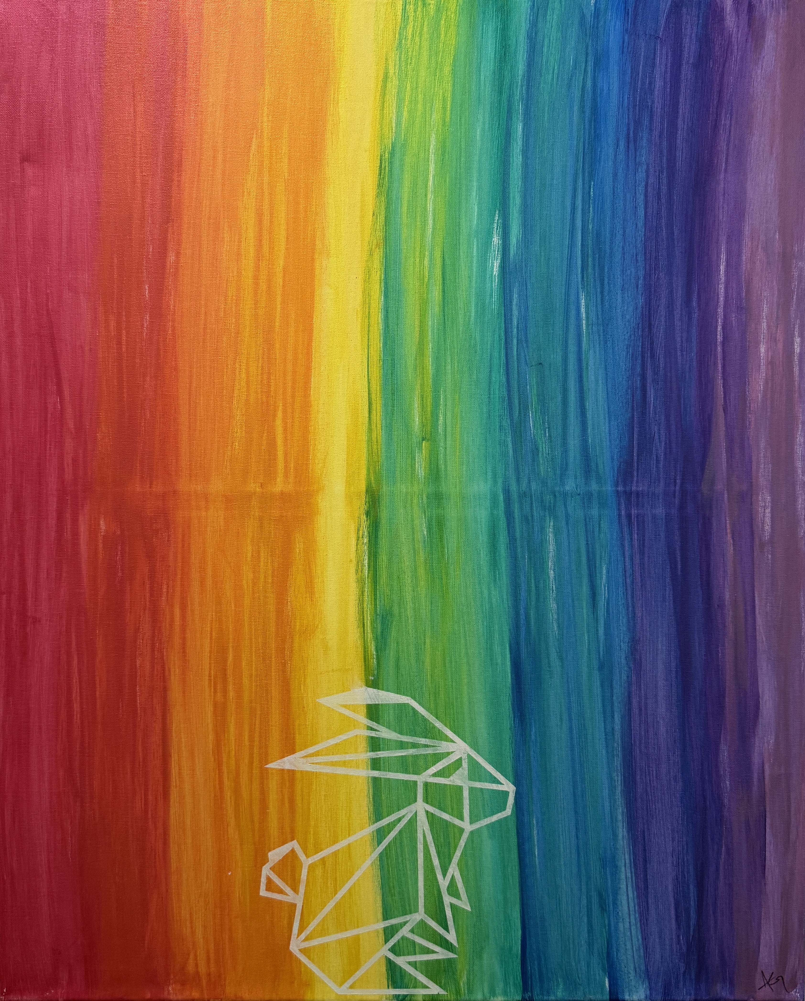 Rainbow Bunny-Original